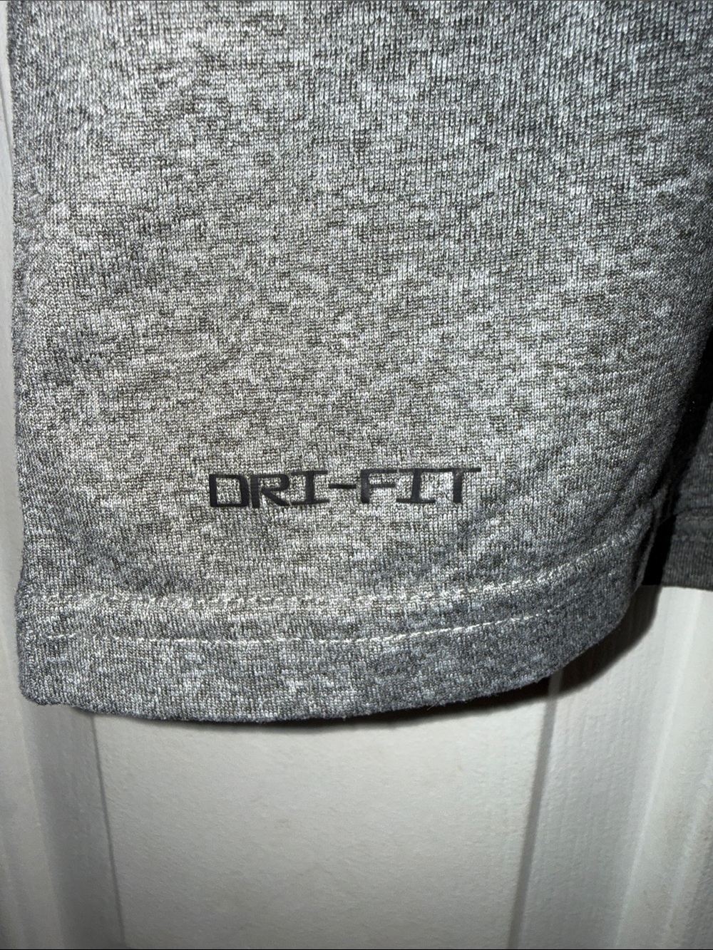 Nike Gray Heather Graphic Tee with White & Blue Logo - Picture 2 of 4